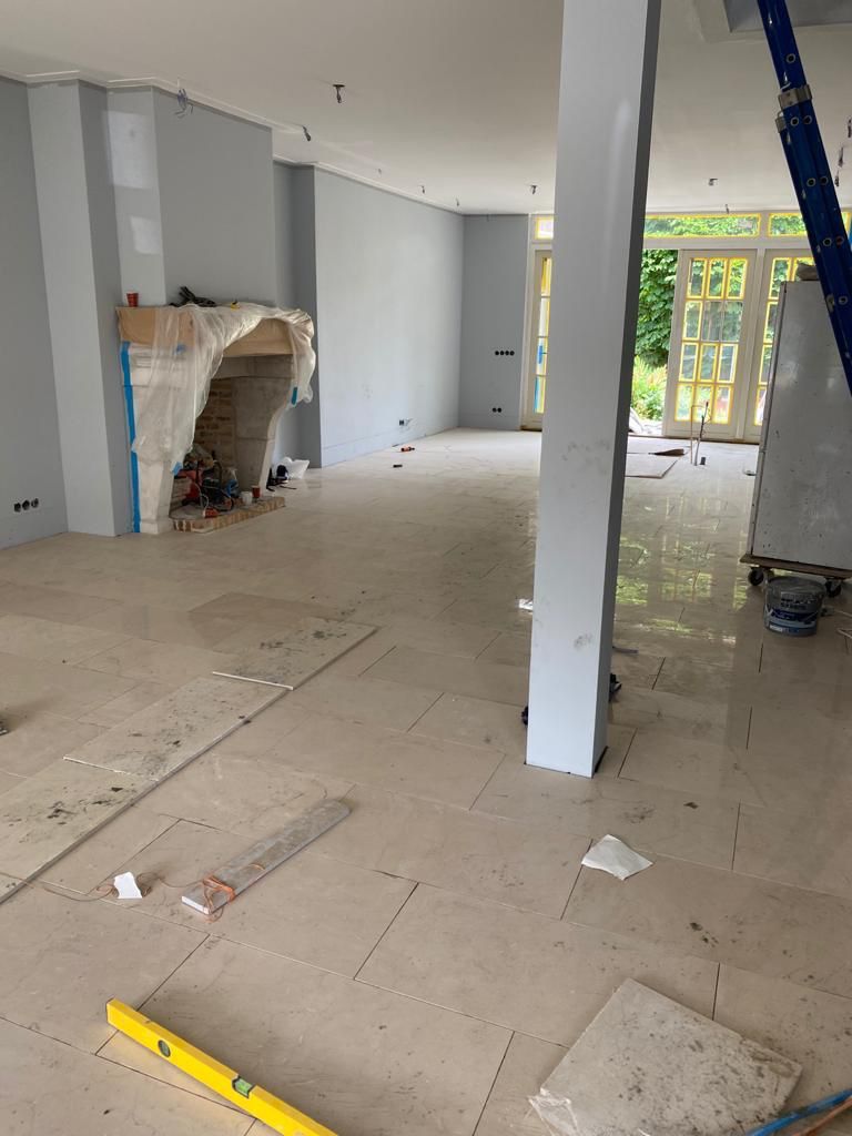Interieur tijdens een constructieve verbouwing